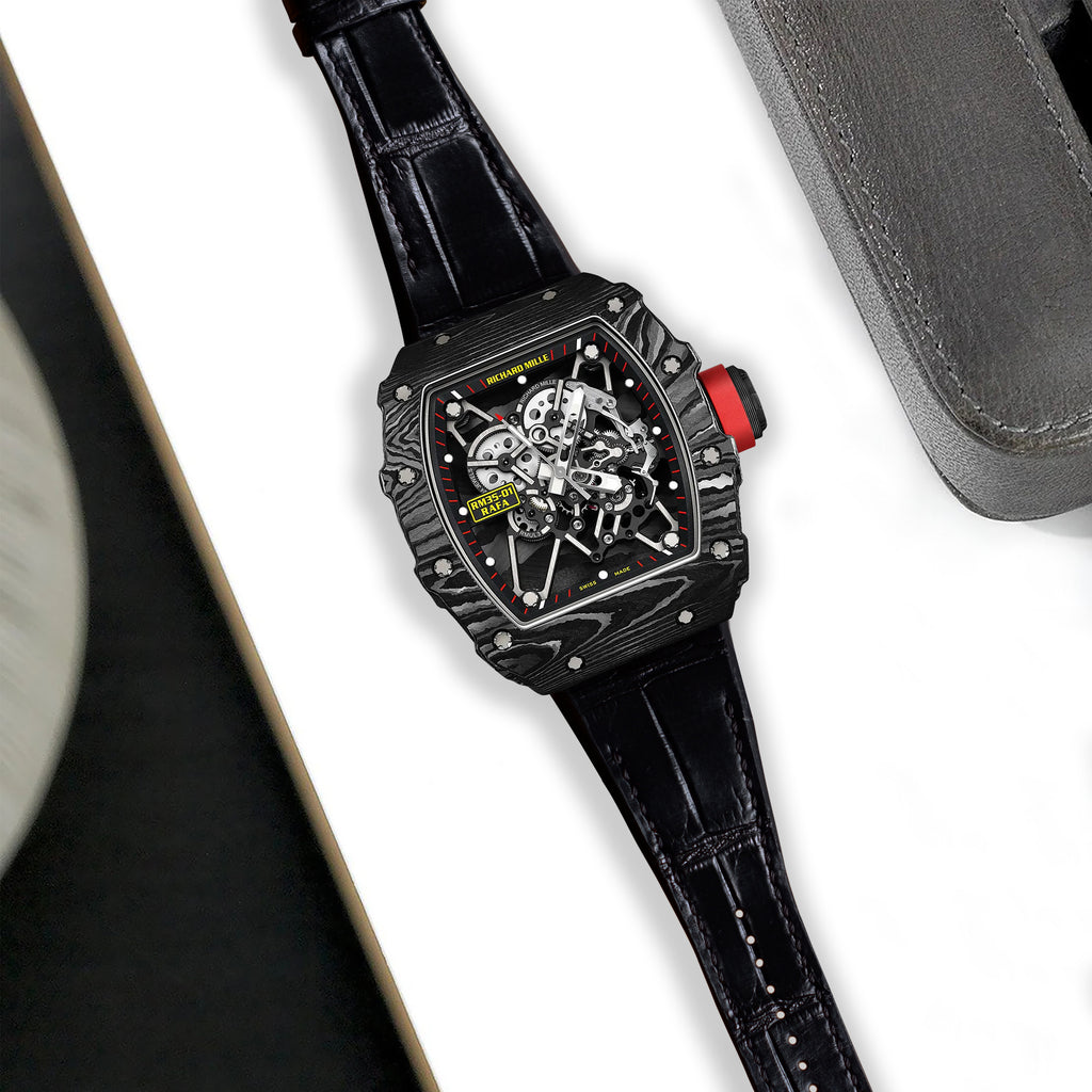Richard Mille Straps - Croco Black – Liger Straps