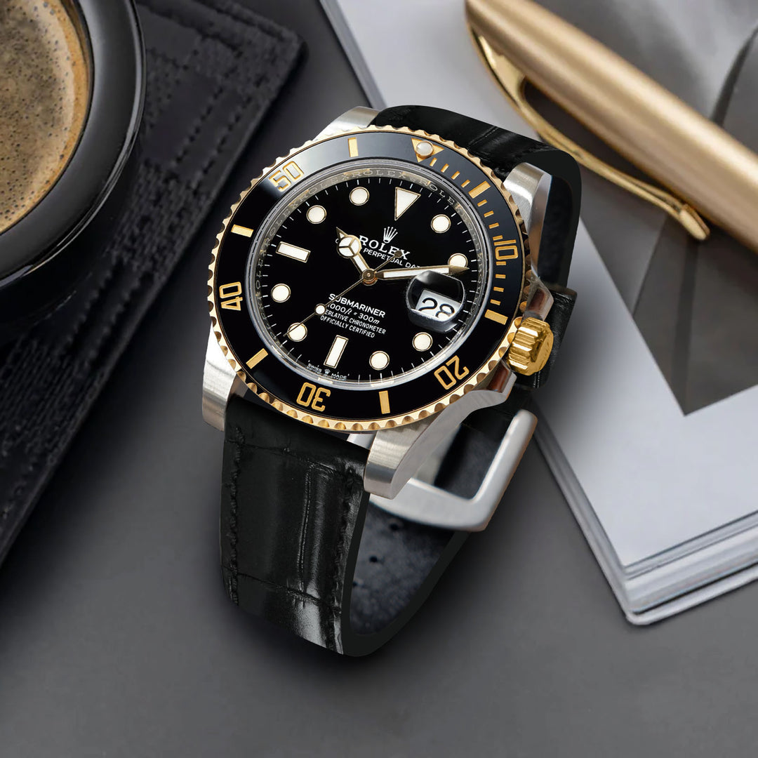 Rolex Submariner Straps - Croco Black – Liger Straps
