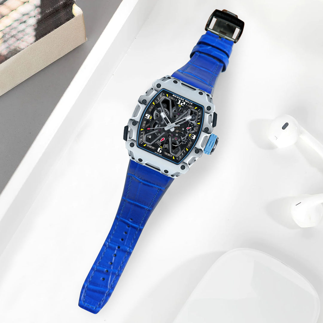 Richard Mille Straps - Croco Blue Batman – Liger Straps
