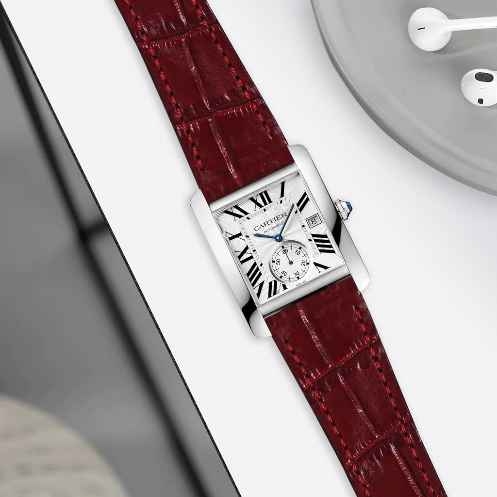 Cartier Tank Straps - Croco Bordeaux – Liger Straps