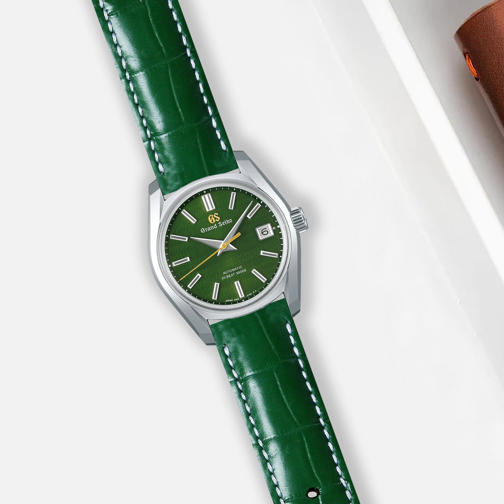 Grand Seiko Heritage Straps - Croco Emerald – Liger Straps