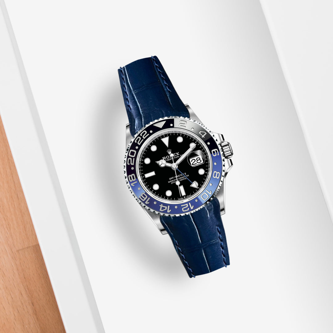 Rolex GMT Master II Batman Straps Croco Navy Blue – Liger Straps