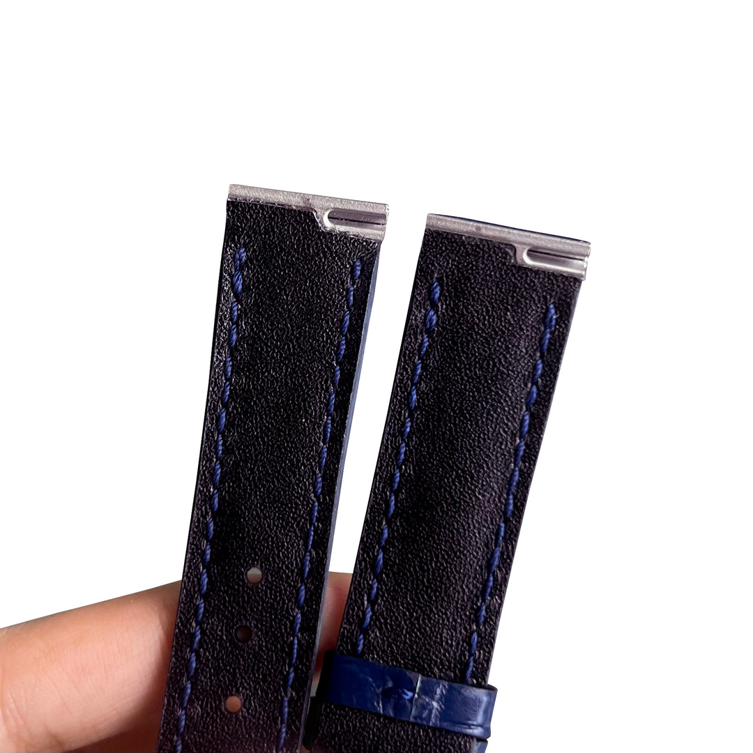 Cartier Dumont Straps - Croco Navy Blue – Liger Straps