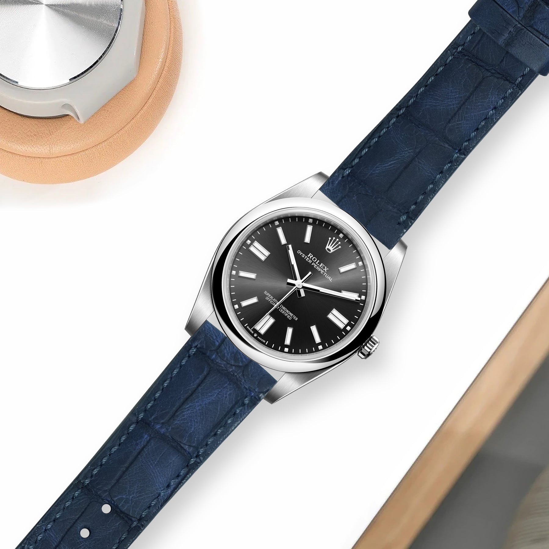 Rolex Oyster Perpetual Straps Croco Nubuck Abysse Liger Straps Rolex Oyster Perpetual Straps Croco Nubuck Abysse Liger Straps