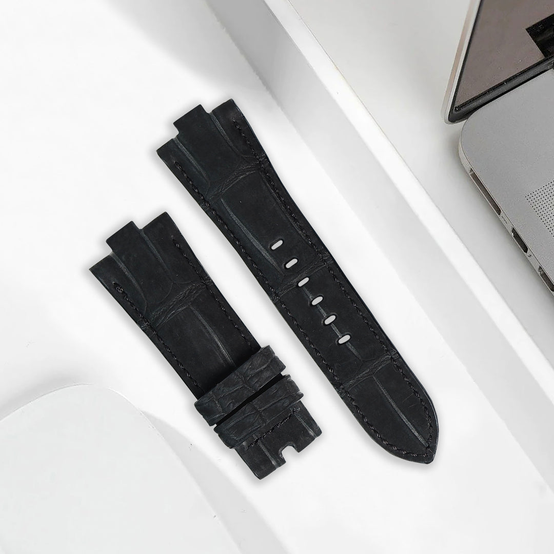 Vacheron Constantin Straps - Croco Nubuck Black – Liger Straps