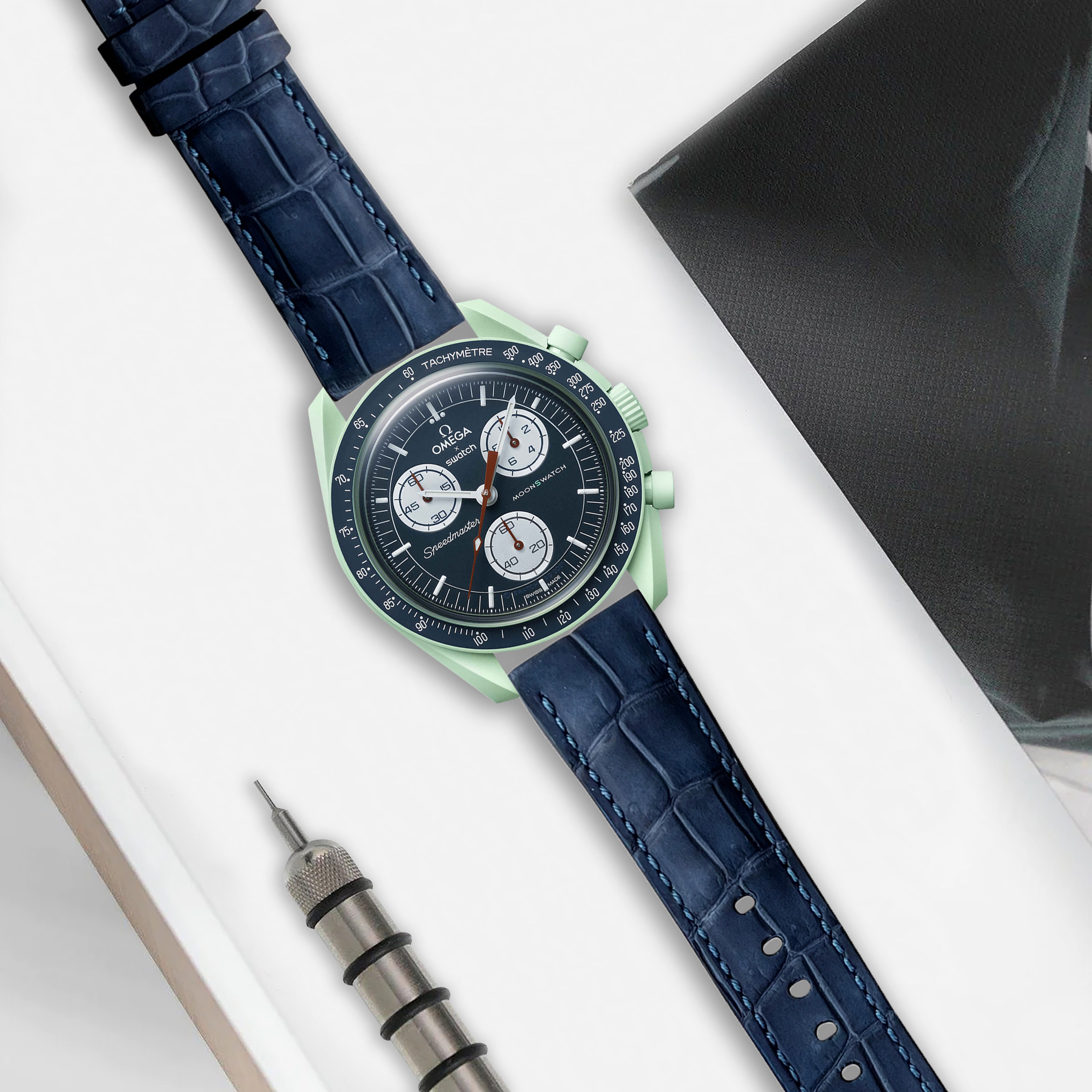 Swatch x OMEGA1965 MoonSwatch ラバーバンド付き Straps for MISSION TO THE MOON—Bioceramic MoonSwatch Collection