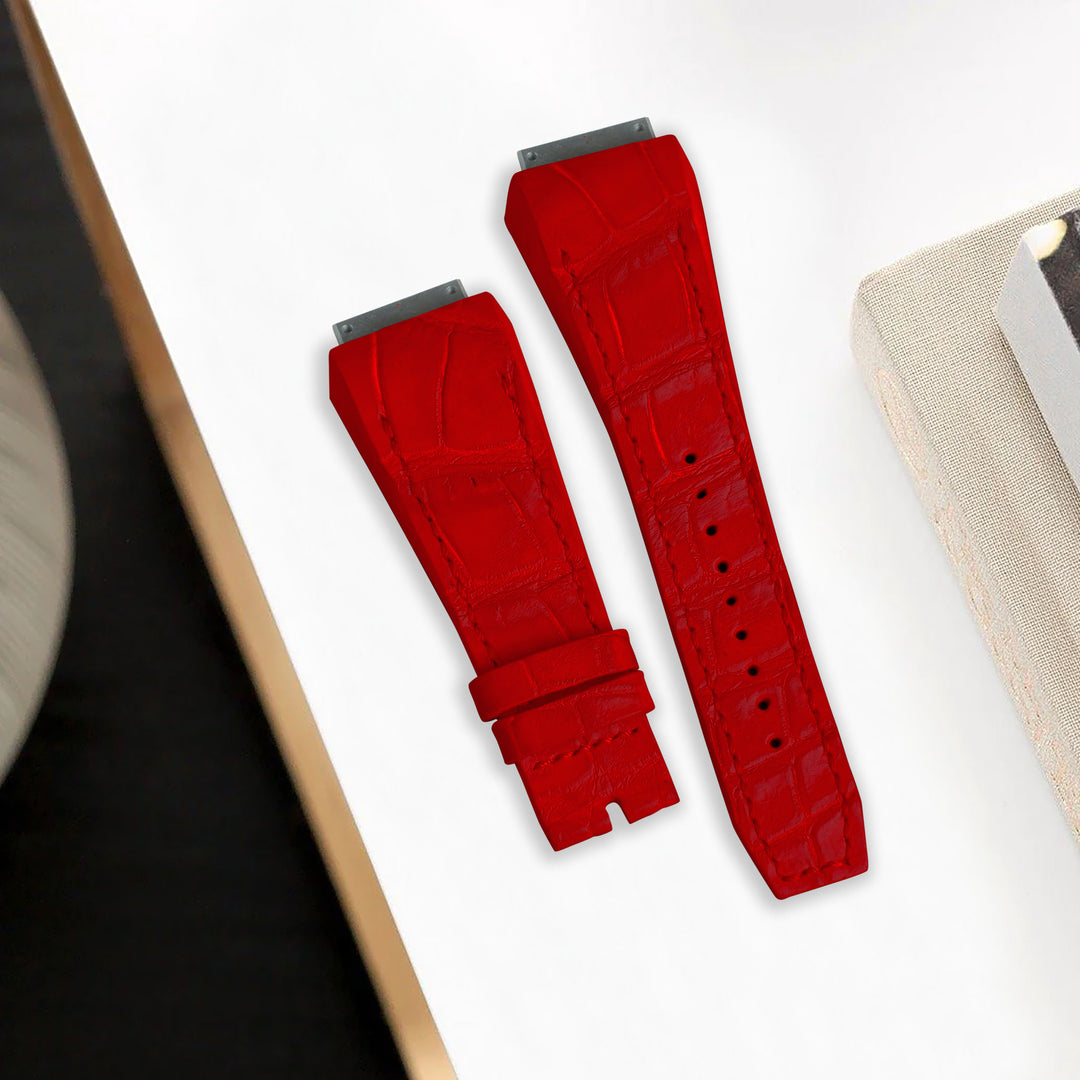 RICHARD MILLE レッドラバーベルト liger-straps-croco-red-richard