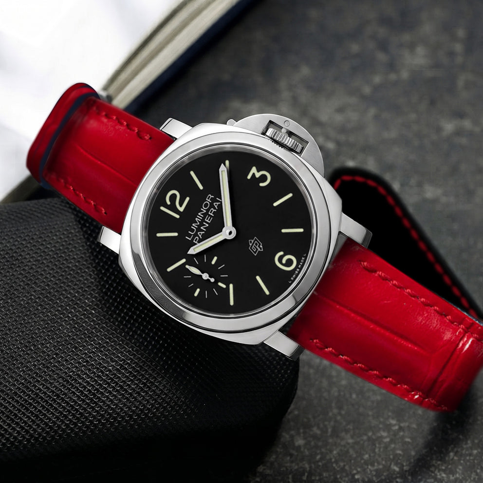 Panerai Luminor Straps - Croco Red – Liger Straps