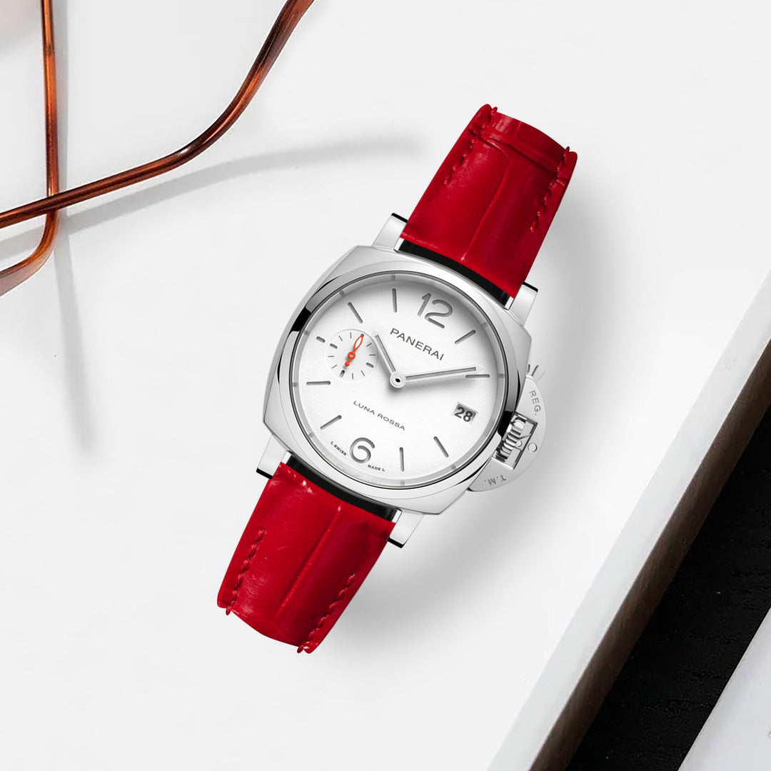 Panerai Luminor Due Straps - Croco Red – Liger Straps