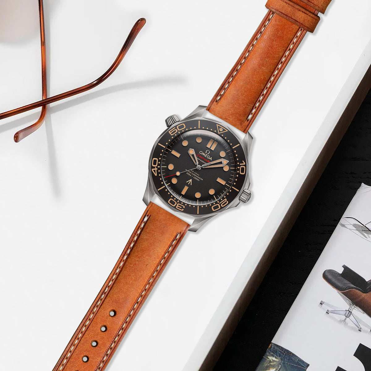 Omega Seamaster Diver 300m Straps - Diablo Olmo – Liger Straps