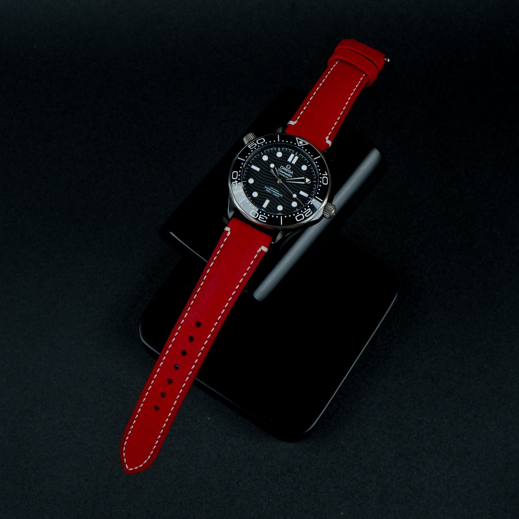 Omega Seamaster Diver 300m Straps Diablo Red Liger Straps