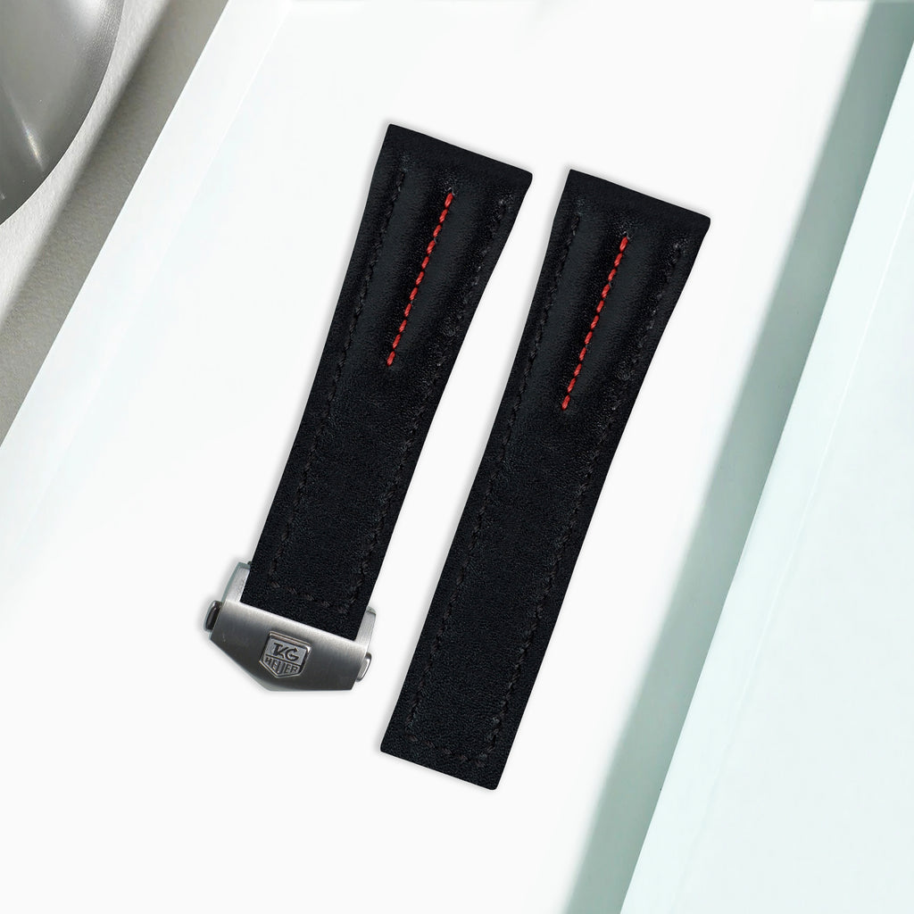 Tag Heuer Formula 1 Straps - Double Ridge Black – Liger Straps Tag Heuer Formula 1 Straps - Double Ridge Black – Liger Straps