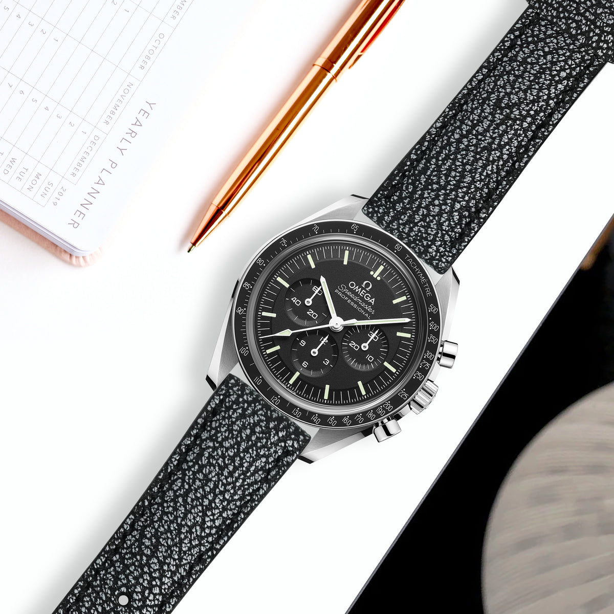 Omega Speedmaster Moonwatch Straps - Elephant Anthracite – Liger Straps