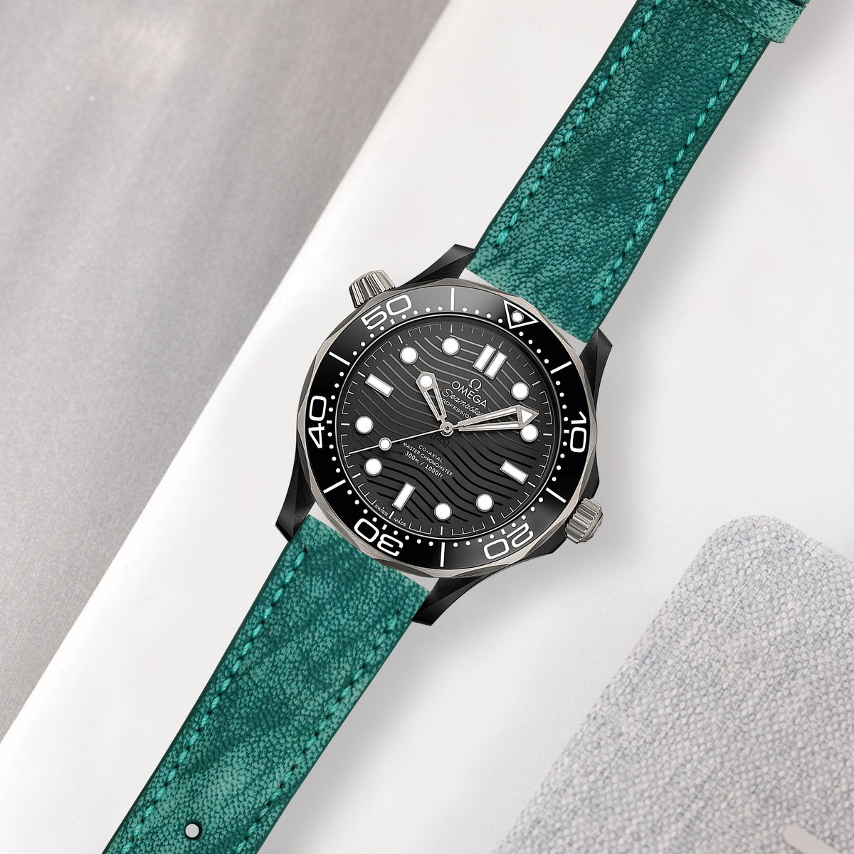 Omega Seamaster Diver 300m Straps - Elephant Turquoise – Liger Straps