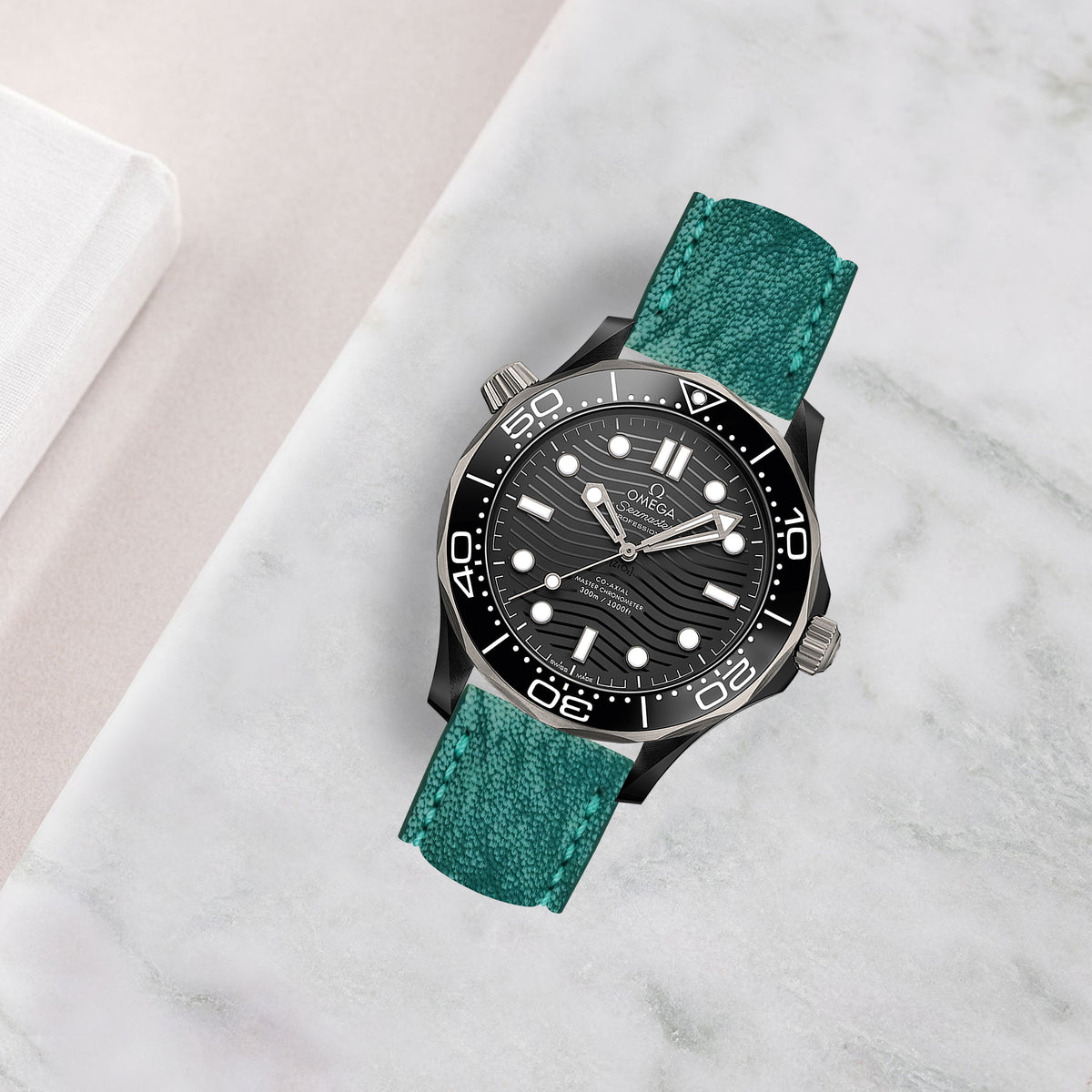 Omega Seamaster Diver 300m Straps - Elephant Turquoise – Liger Straps