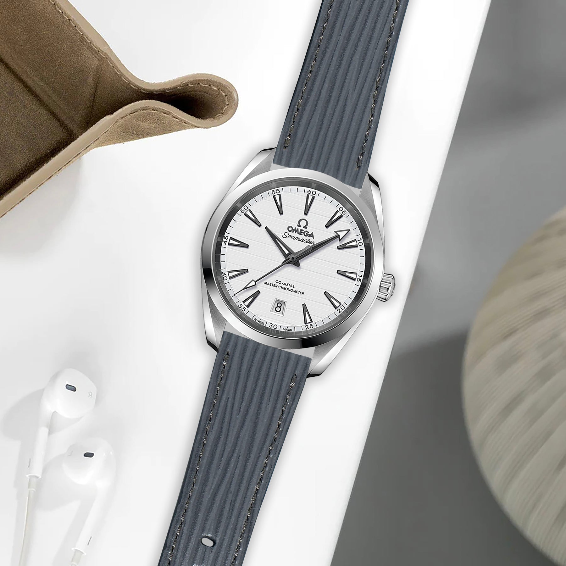 Strap Omega Railmaster 2019 Leather Strap Omega Seamaster Aqua