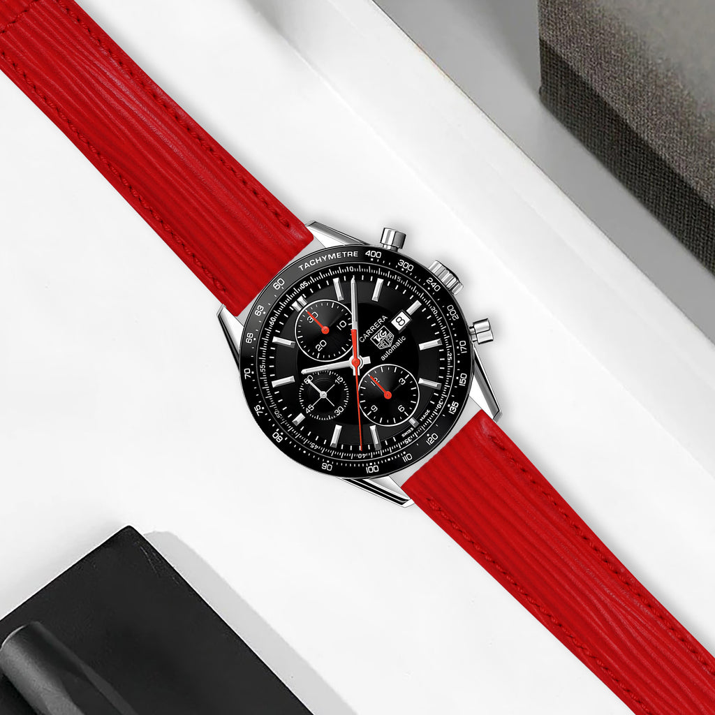 Tag Heuer Carrera Straps - Epi Red – Liger Straps