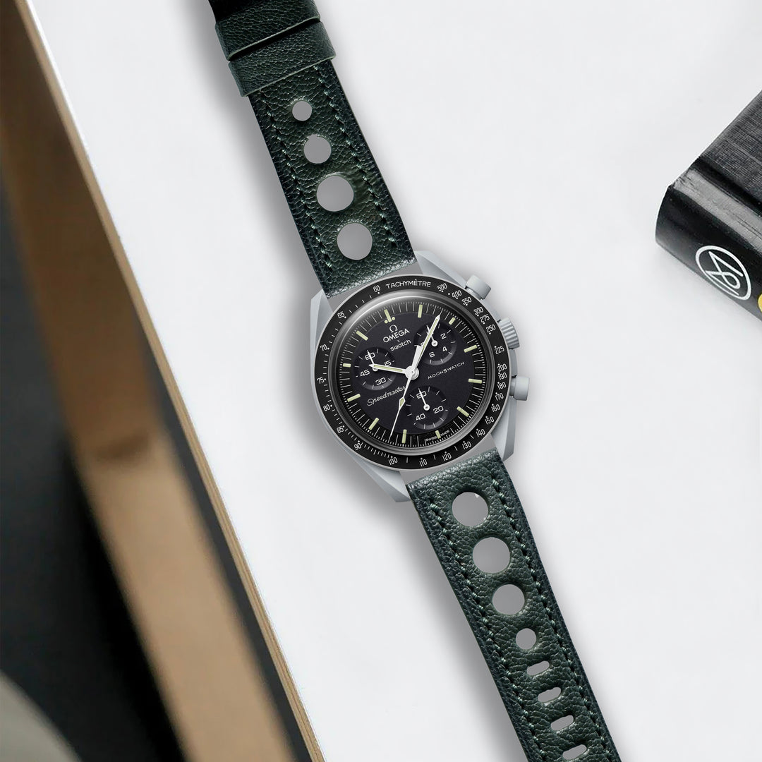 Omega MoonSwatch X Swatch Straps - Lemans Green – Liger Straps