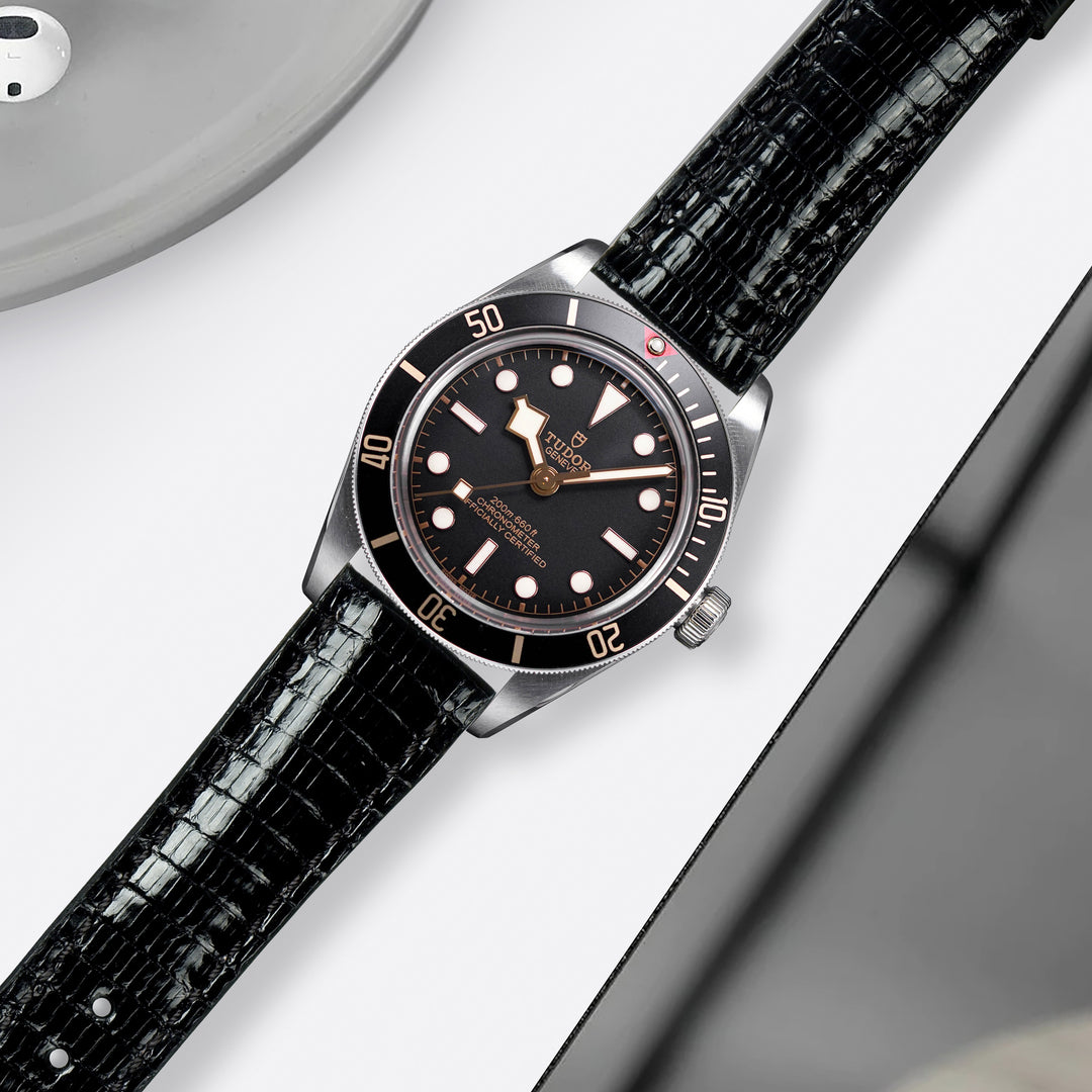 Tudor Blackbay Fifty Eight 39mm Straps - Lizard Black – Liger Straps