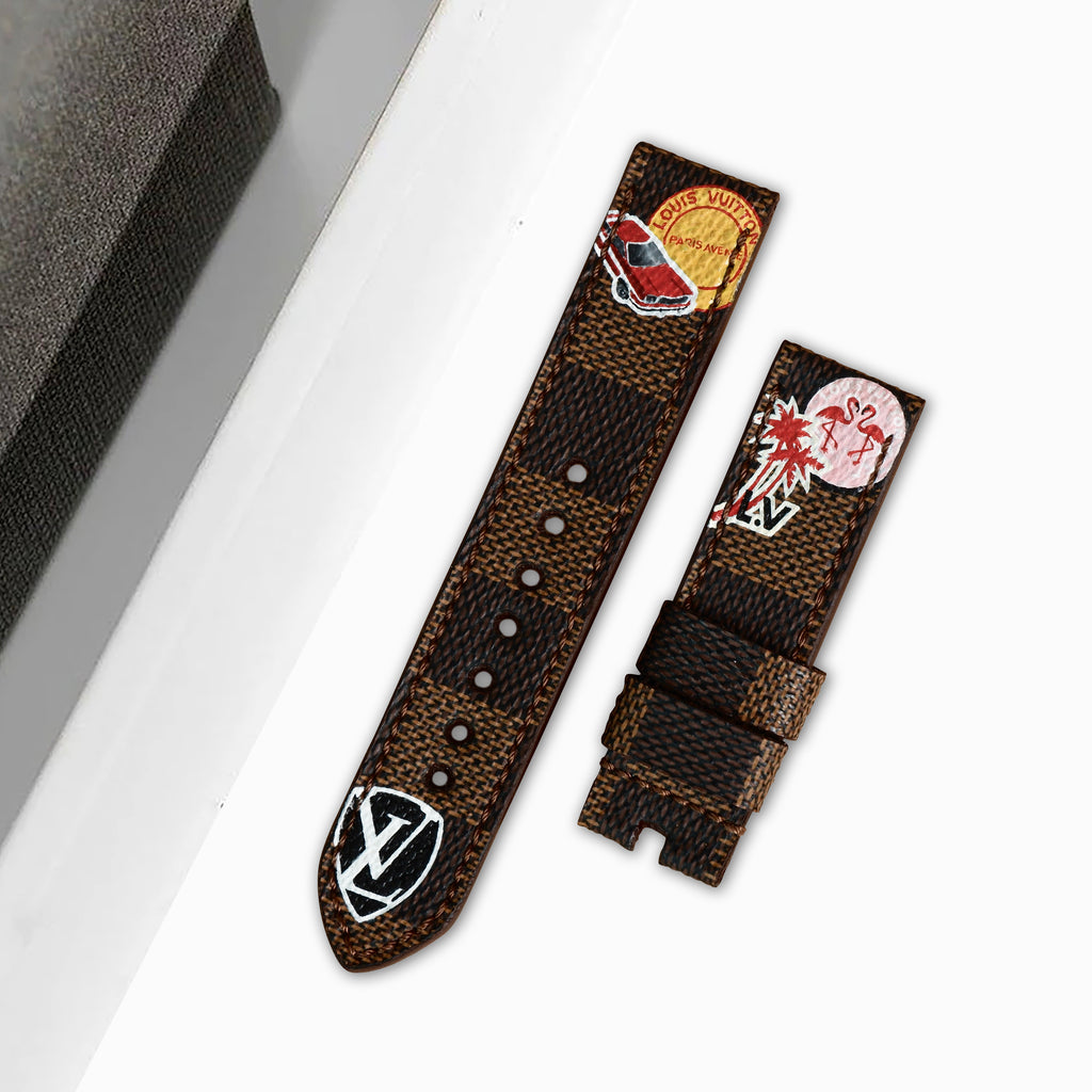 LOUIS VUITTON REPLACEMENT STRAP BLACK SILVER 22.5