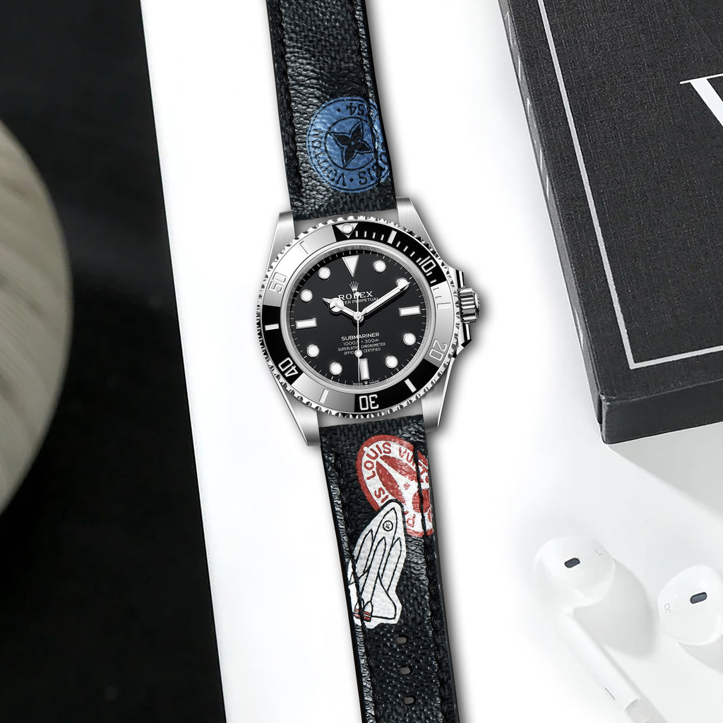 Rolex Submariner Straps - Louis Vuitton Ebene Logo – Liger Straps