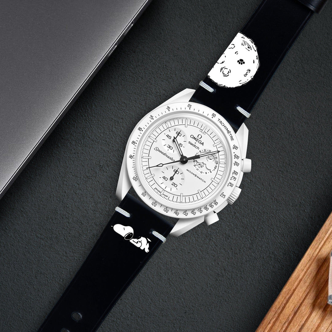 Omega MoonSwatch X Swatch Straps - Minimalist Black Snoopy – Liger