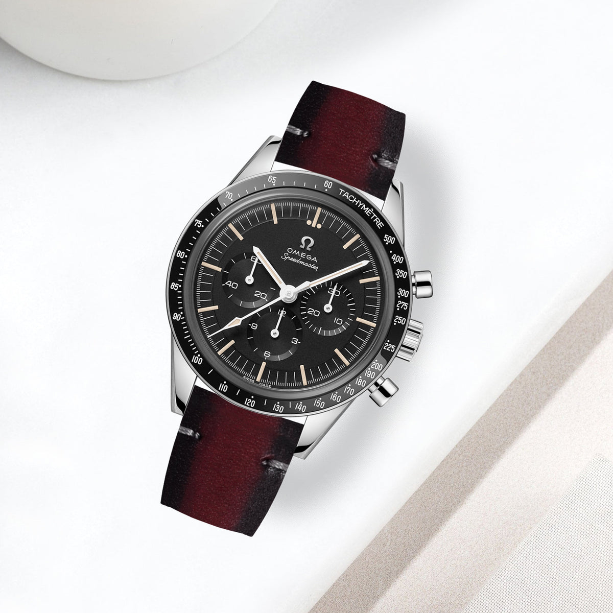 Omega Speedmaster Heritage Straps - Minimalist Heritage Burgundy ...