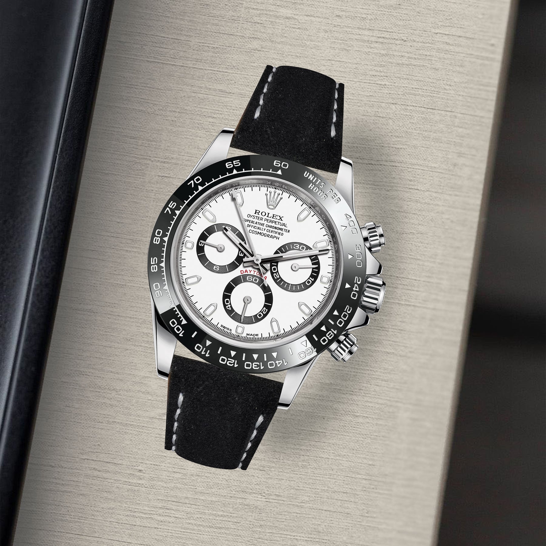 Rolex Daytona Straps - Suede Black – Liger Straps