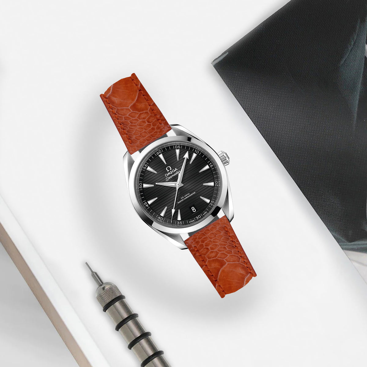 Omega Seamaster Aqua Terra Straps - Ostrich Leg Cedar – Liger Straps