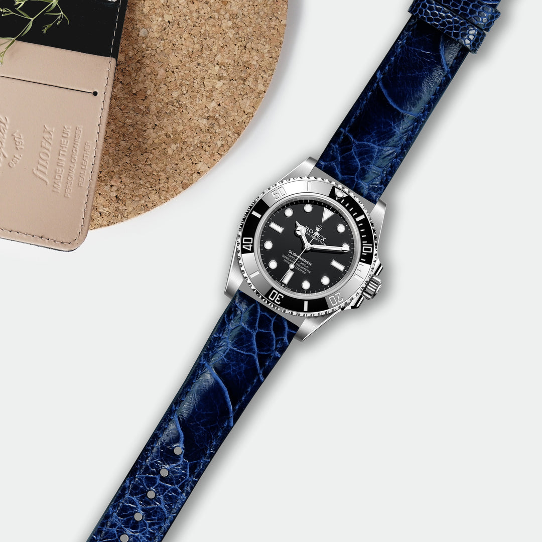 Rolex Submariner Straps - Ostrich Leg Navy Blue – Liger Straps
