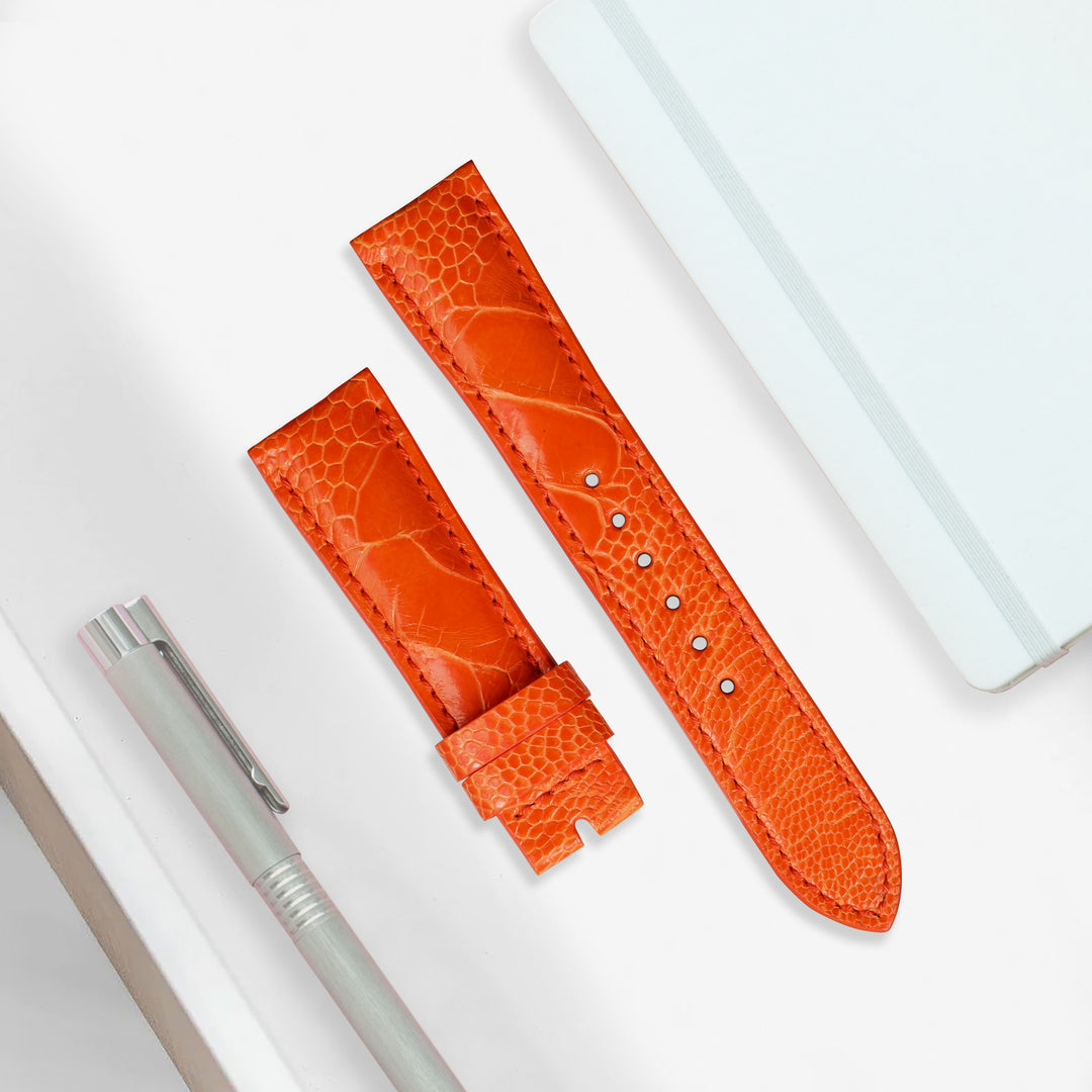 Rolex Explorer Straps - Ostrich Leg Orange – Liger Straps