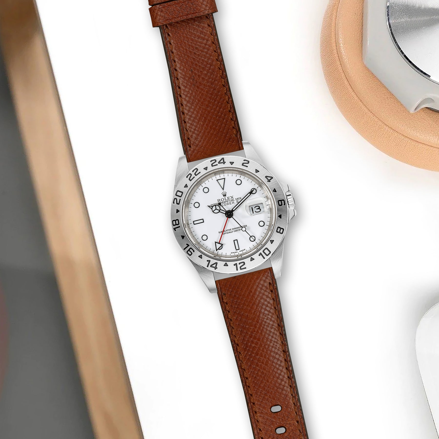 Patron Roulex Rolex Explorer Straps - Patron Cognac – Liger Straps