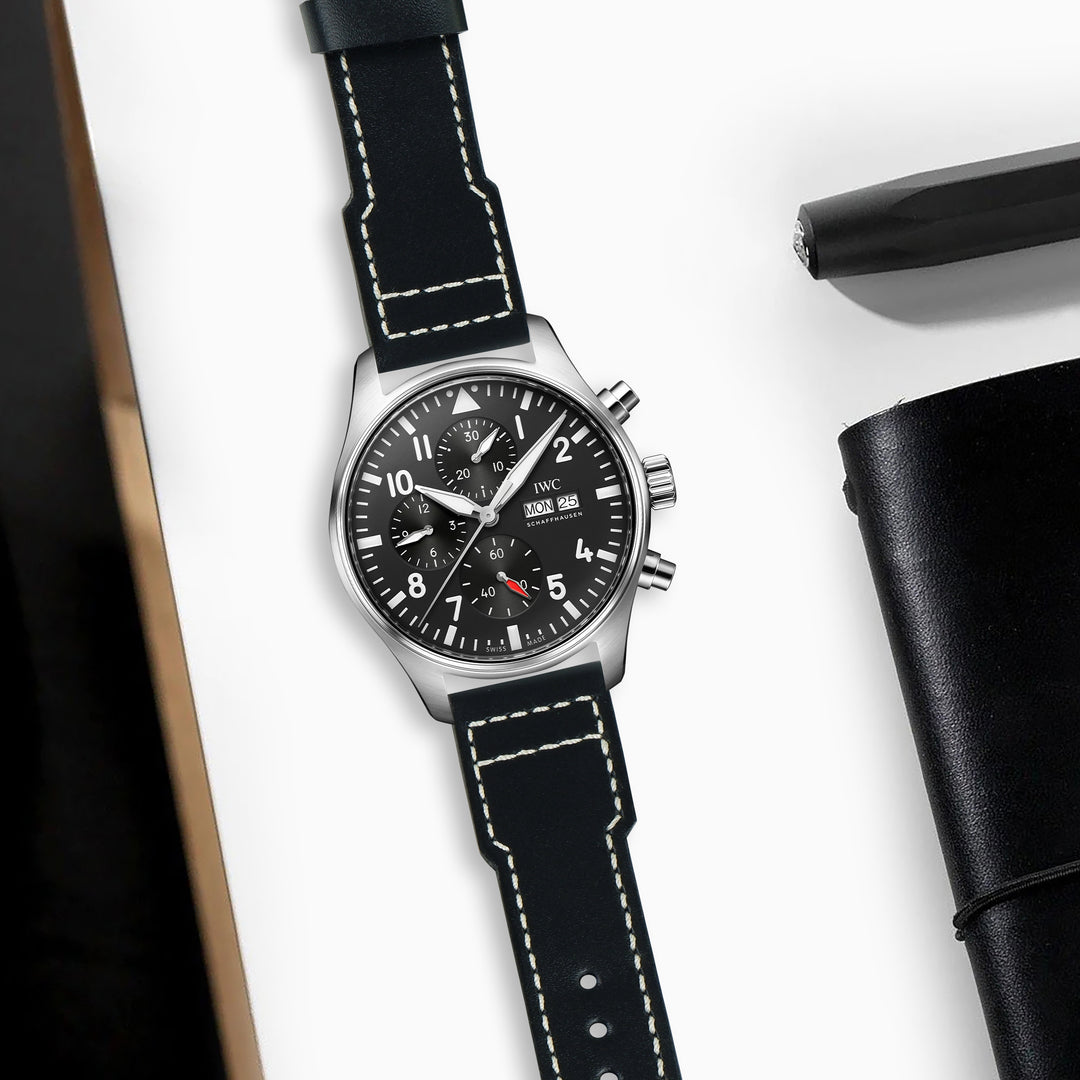 IWC Pilot Straps - Pilot Black – Liger Straps