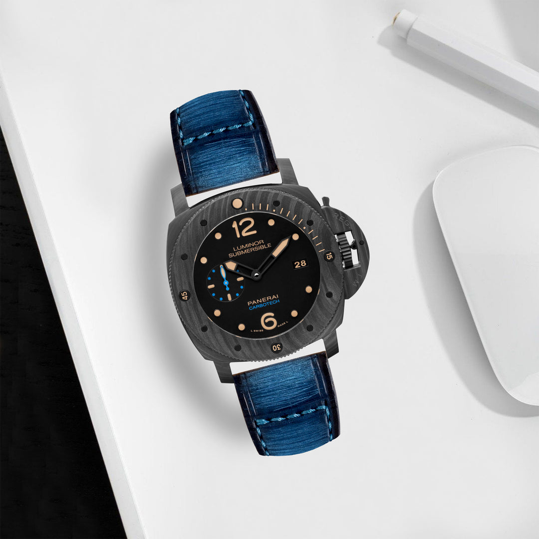 Panerai Submersible Straps - Poesaka Blue – Liger Straps