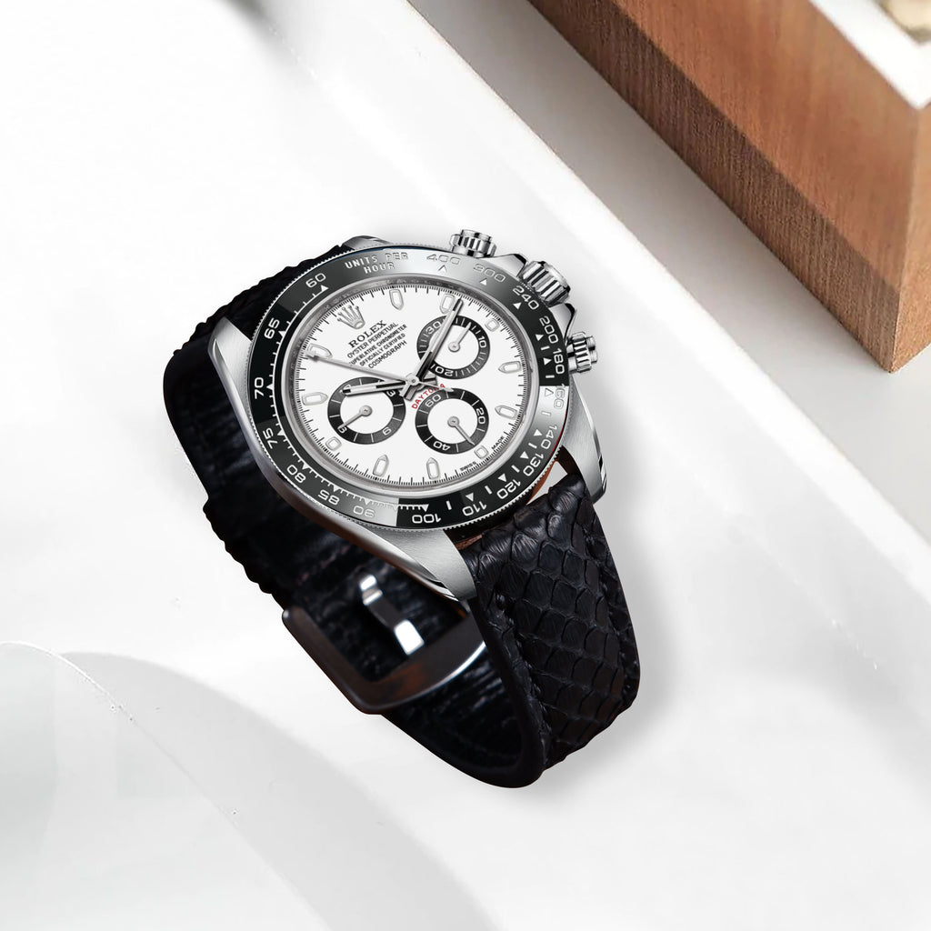Rolex Daytona Straps - Python Black – Liger Straps