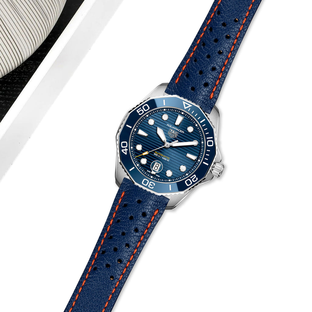 Tag Heuer Aquaracer Straps - Racing Navy Blue – Liger Straps