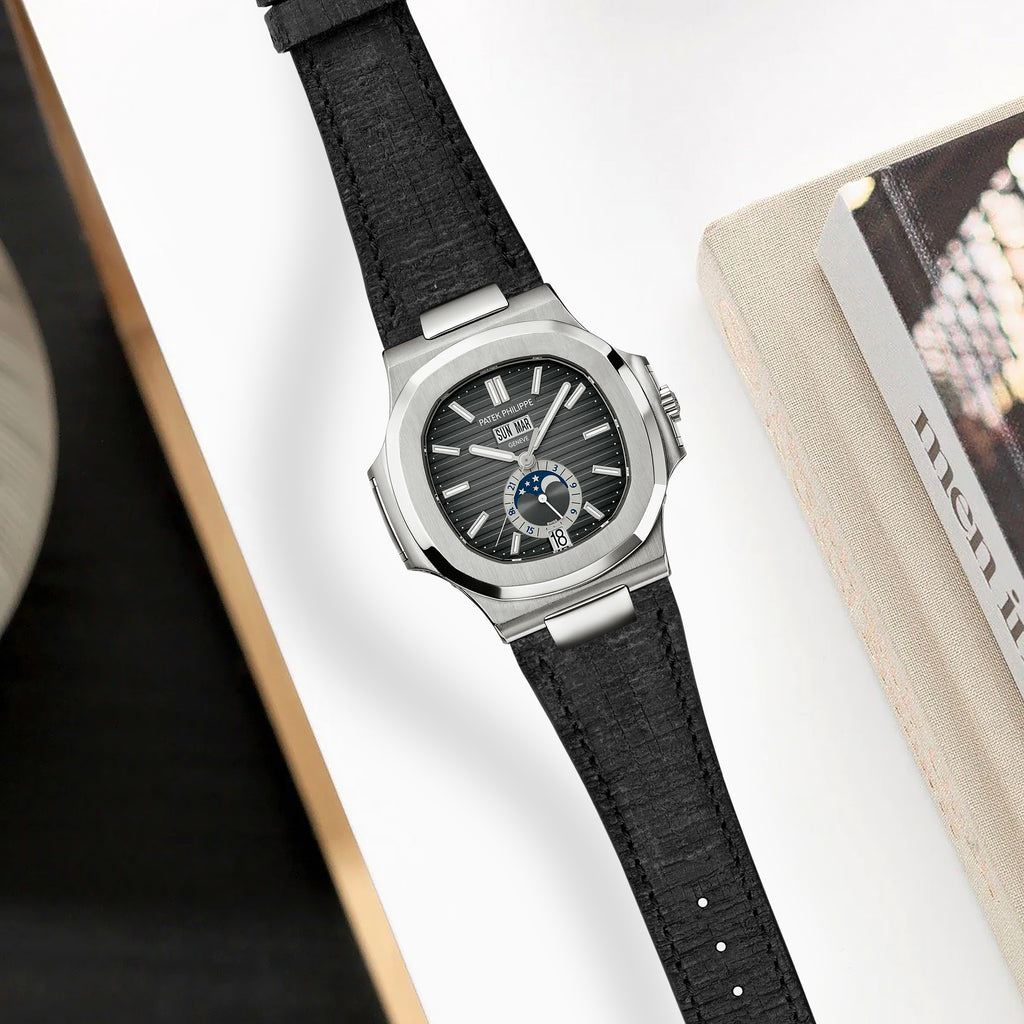 Patek Nautilus Straps - Rocher Black – Liger Straps