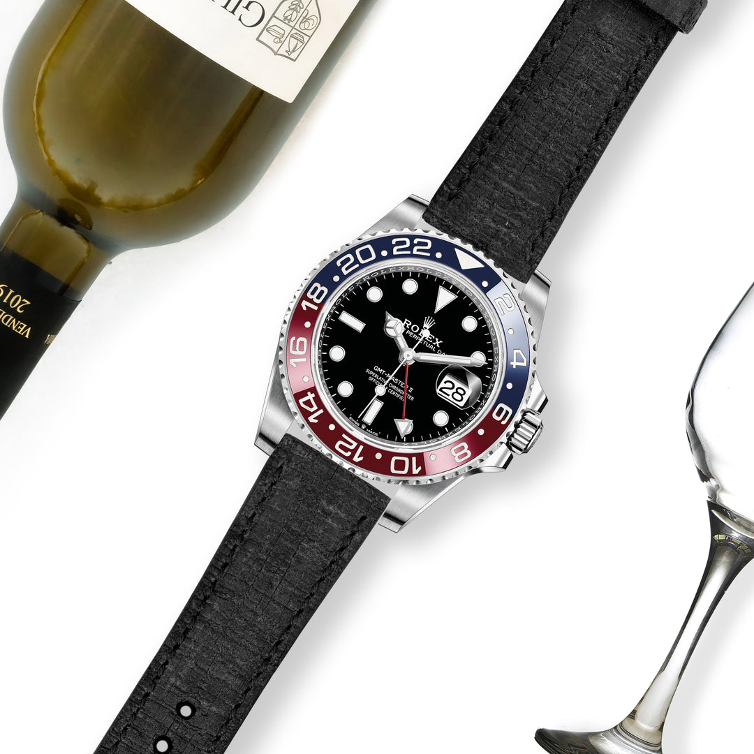 Rolex GMT Master II Pepsi Straps - Rocher Black – Liger Straps