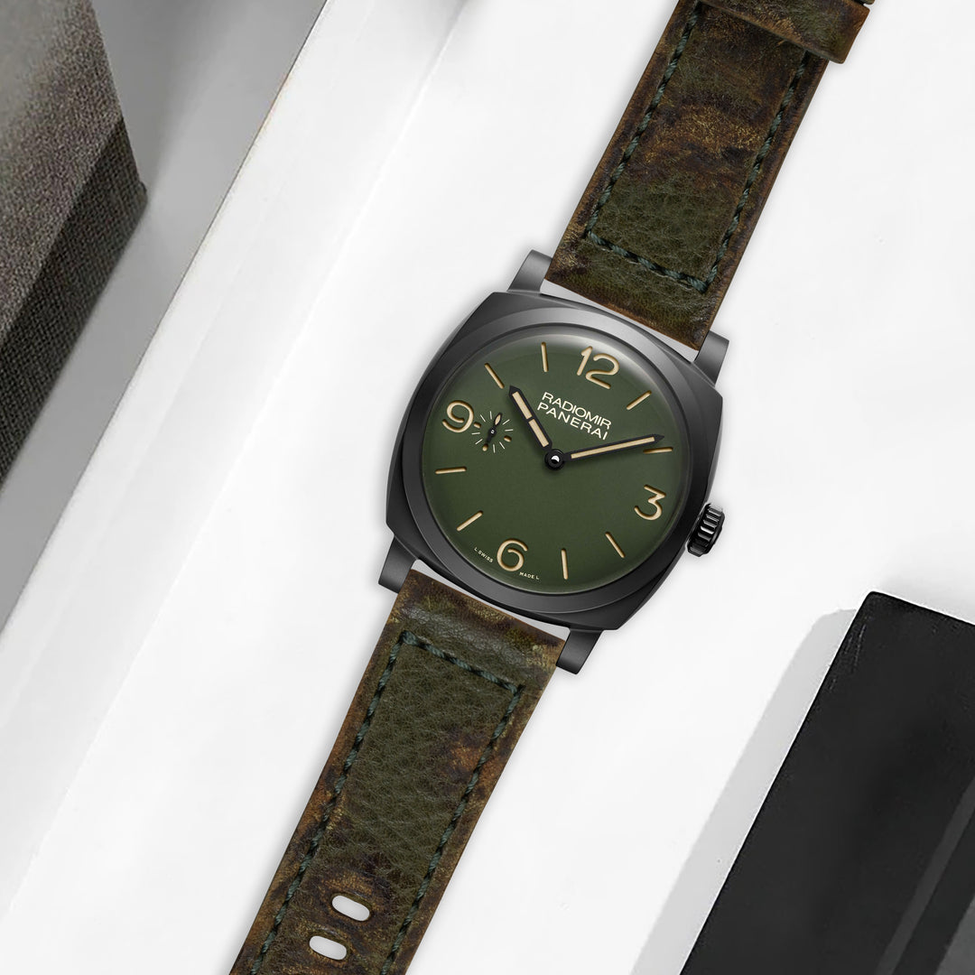 Panerai Radiomir 1940 Straps - Rock Olive – Liger Straps Panerai Radiomir 1940 Straps - Rock Olive – Liger Straps