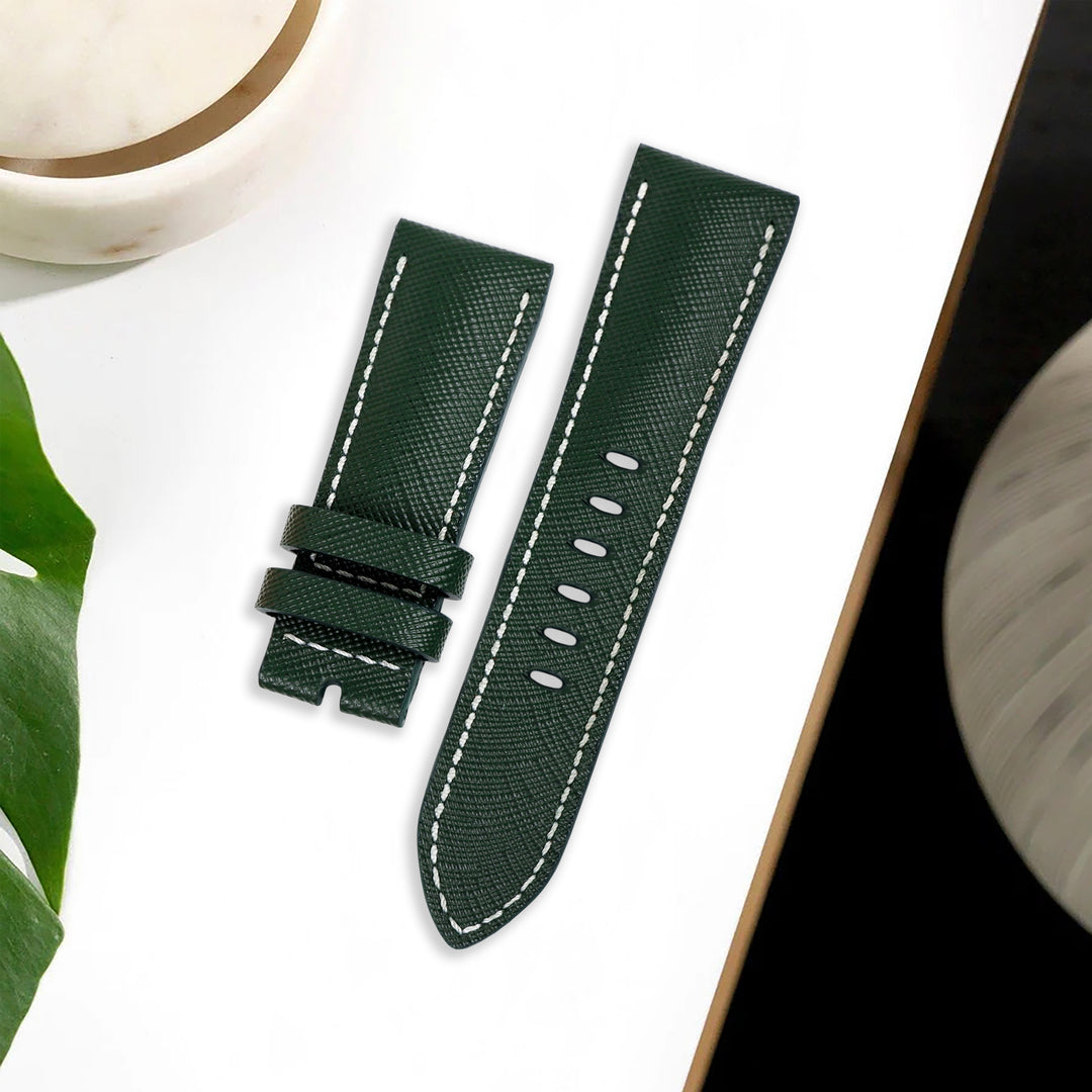Panerai Luminor Straps - Saffiano Dark Green – Liger Straps