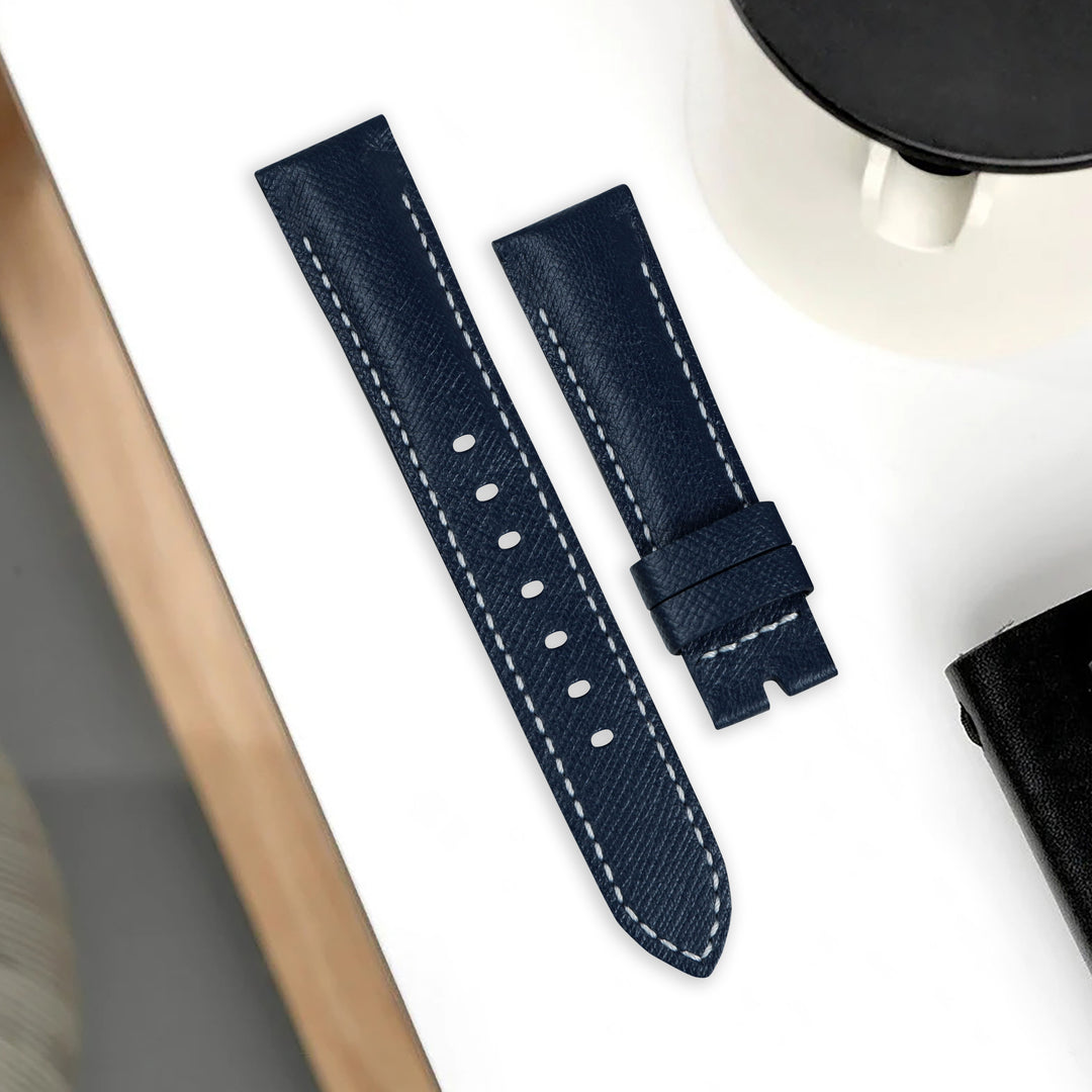 IWC Easx Change Straps - Saffiano Navy Blue – Liger Straps