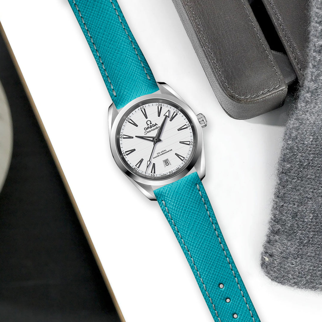 BOSSTOD'S ドライビングシューズ　35 1/2 ティファニーブルー liger-straps-saffiano-tiffany-