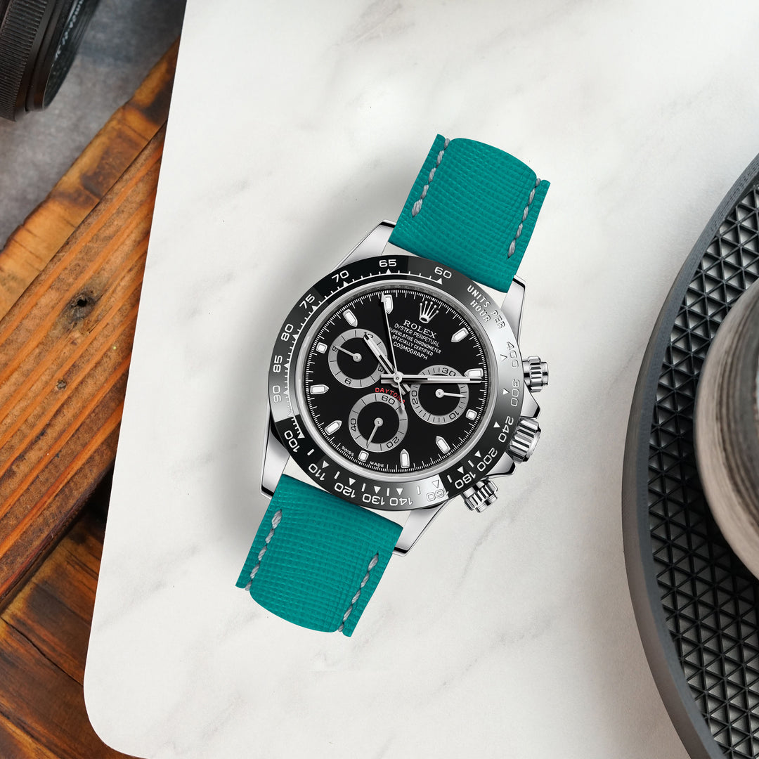 Rolex Daytona Straps Saffiano Turquoise – Liger Straps
