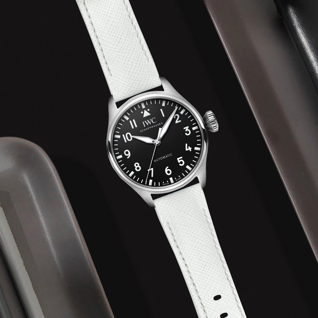 IWC Easx Change Straps - Saffiano White – Liger Straps