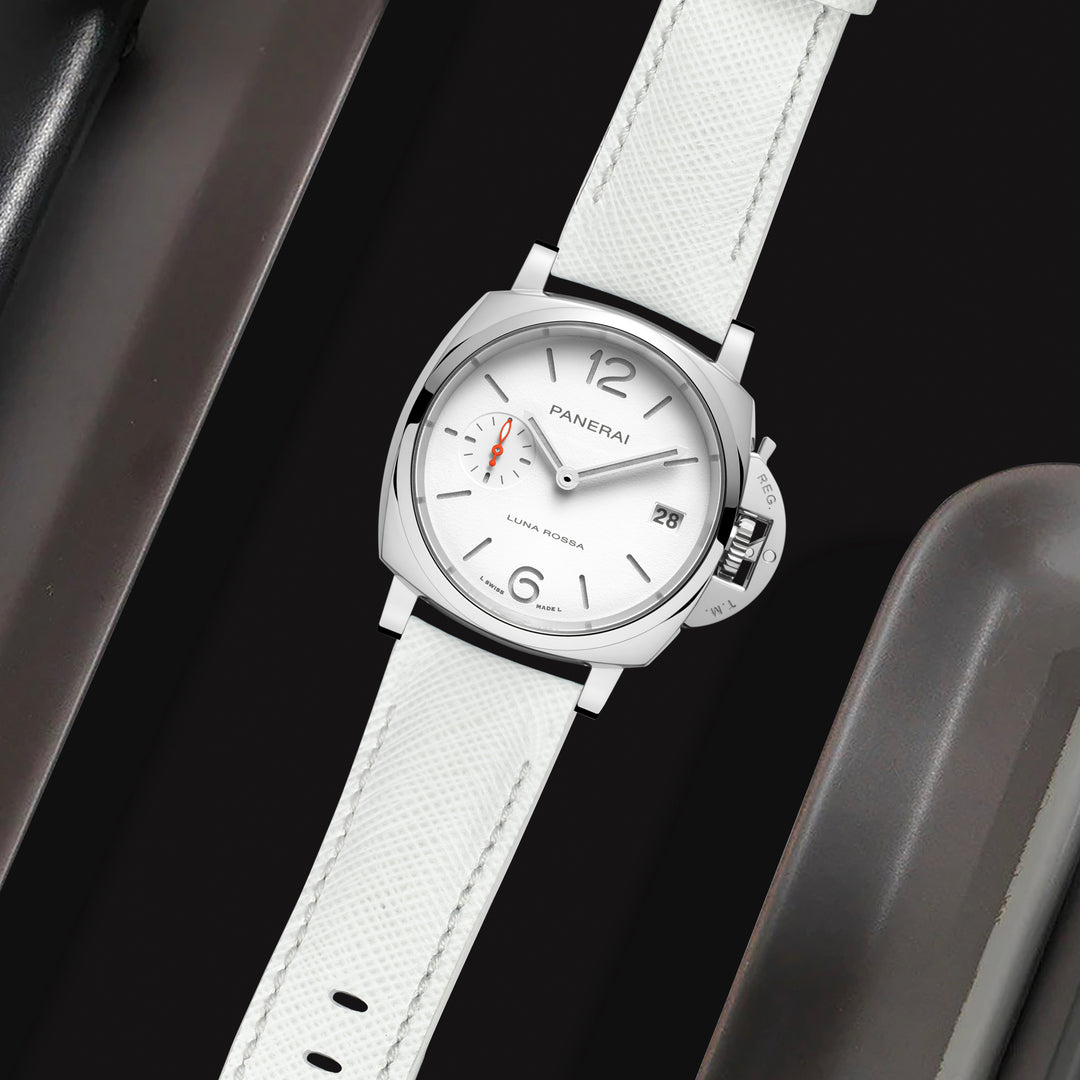 Panerai Luminor Due Straps - Saffiano White – Liger Straps