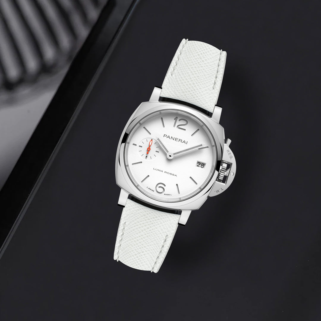 Panerai Luminor Due Straps Saffiano White – Liger Straps