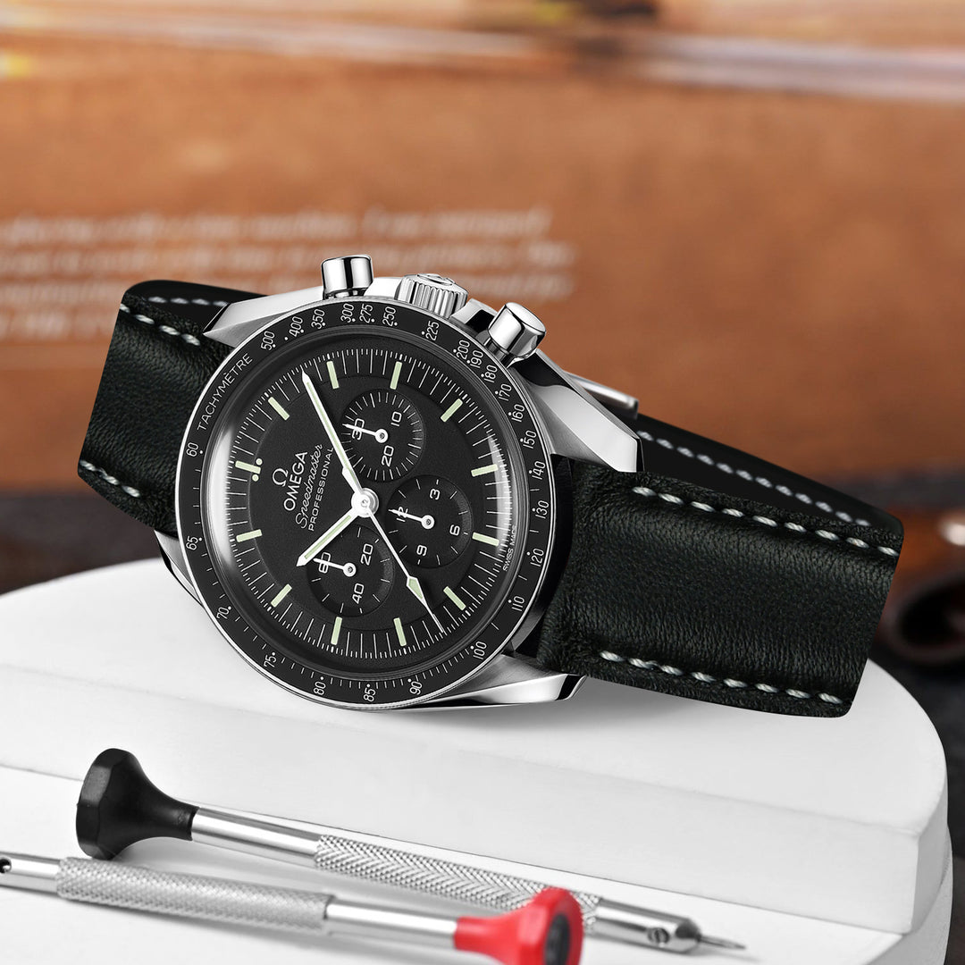 Omega Speedmaster Moonwatch Straps - Dappled Black – Liger Straps