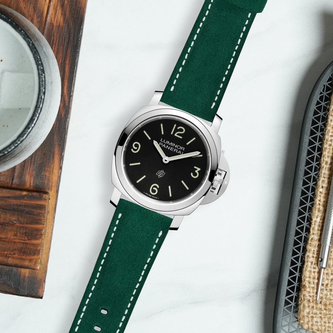 Panerai Luminor Straps - Suede Green – Liger Straps