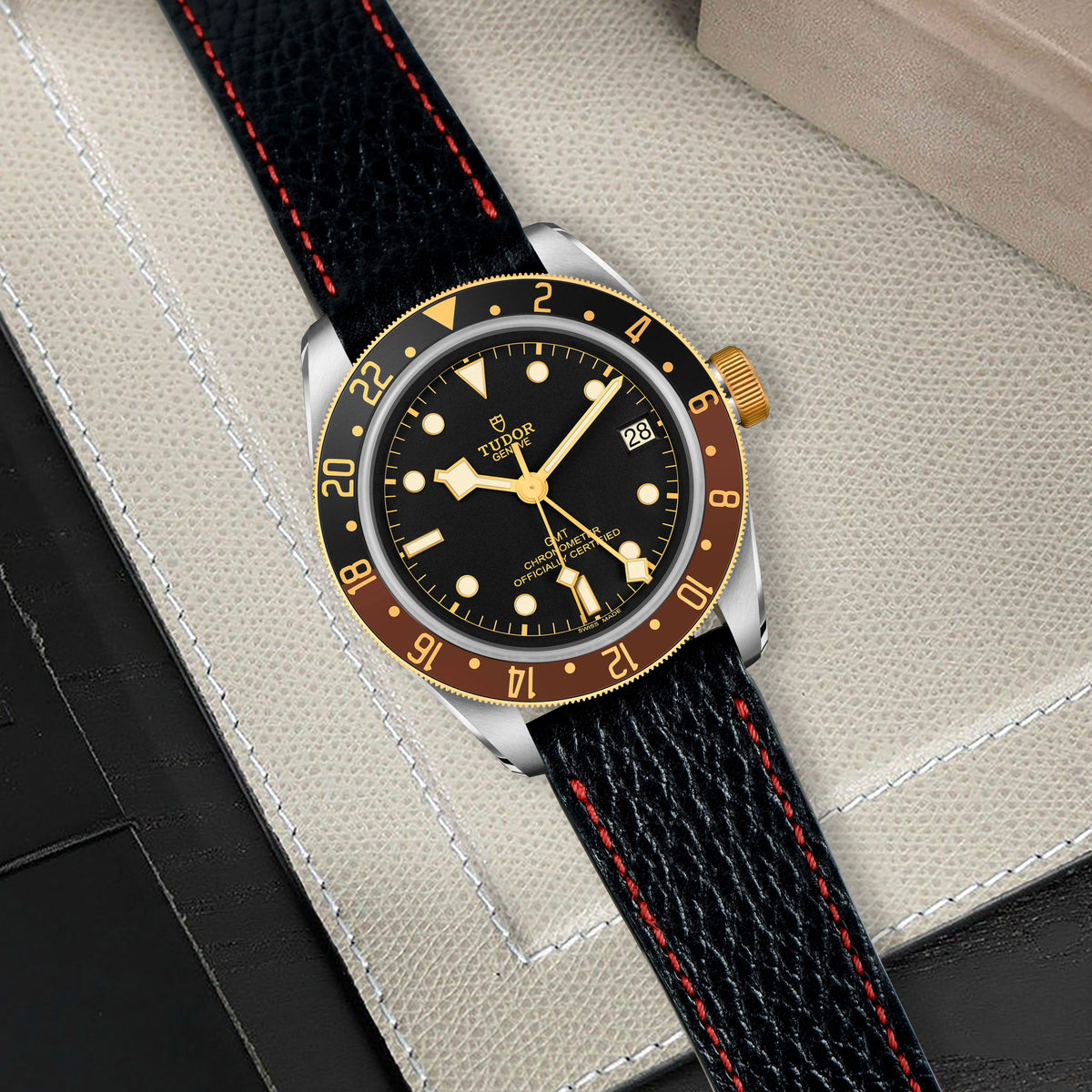 Tudor Blackbay GMT Straps - Tjakra Black – Liger Straps