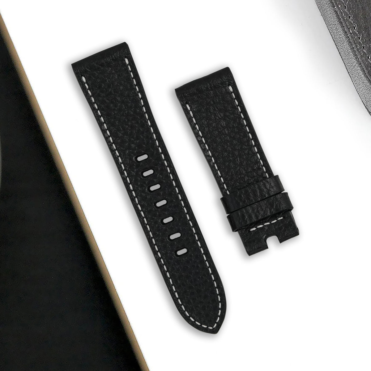 Ready made 24mm Straps - Tjakra Black – Liger Straps